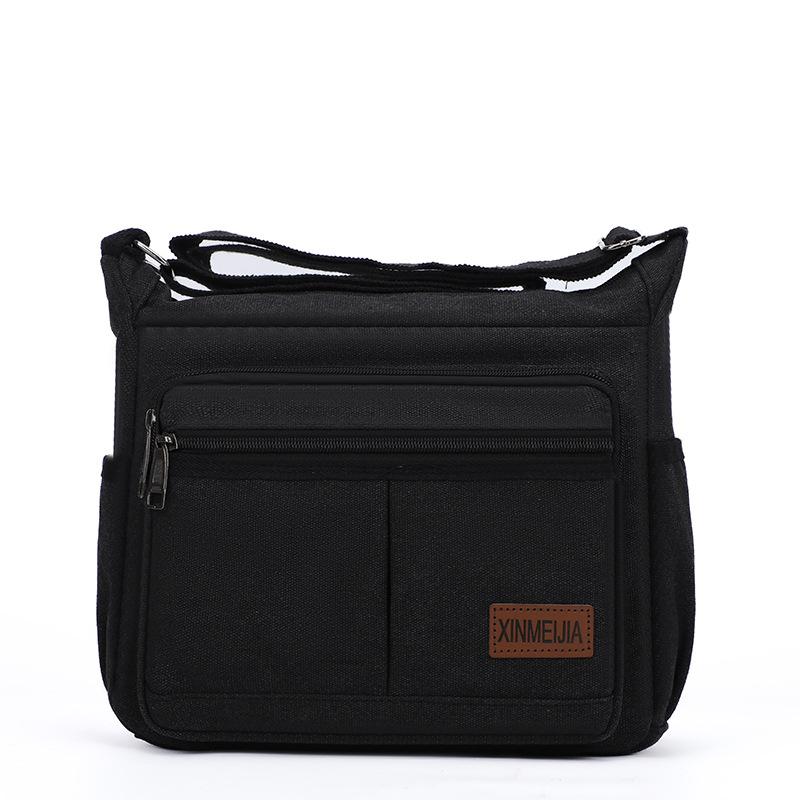 

Men s Shoulder Bag Large Capacity Business Canvas Bag Outgoing Crossbody Bag чёрный