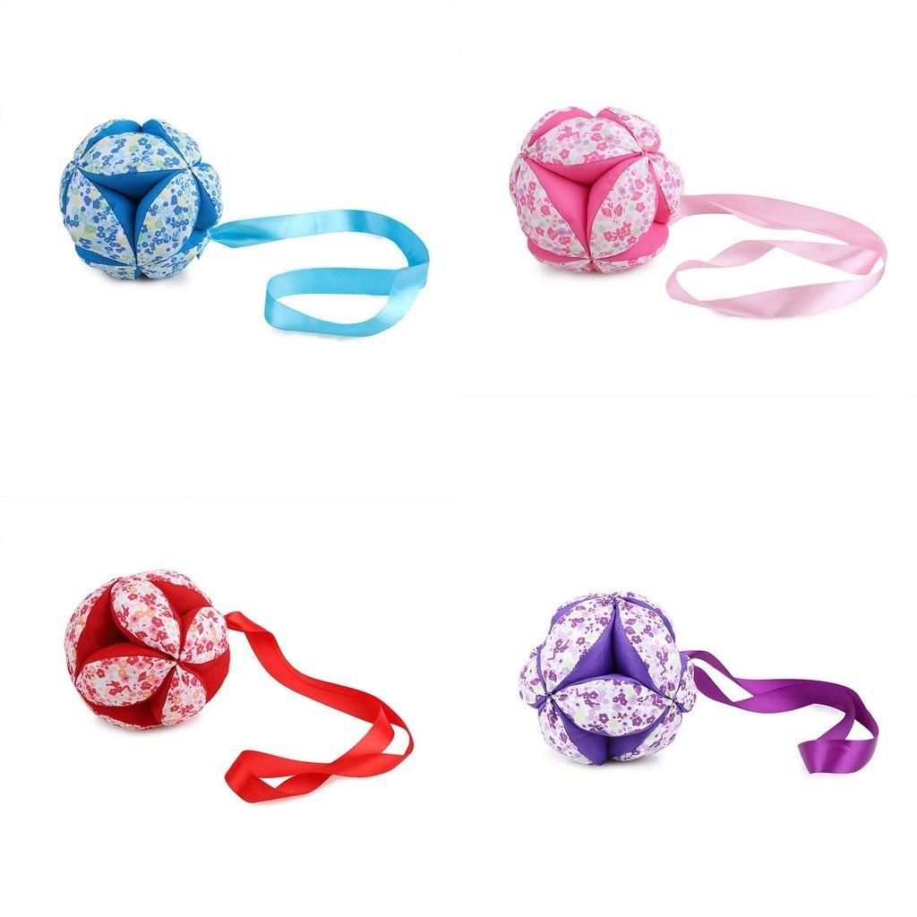 Creative Fabric Hand Grasp Ball Baby Toddler Rattle Bell Toy Interactive Cloth Ball