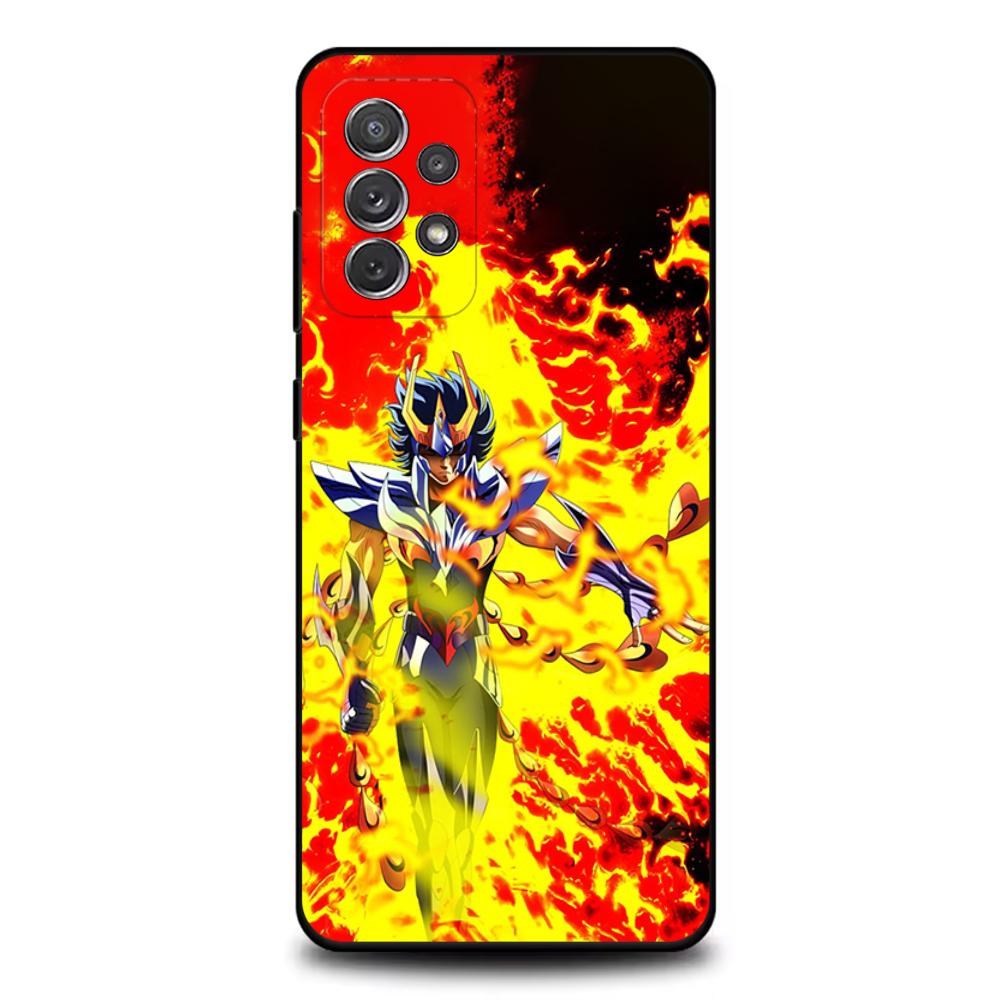 

S-Saint Seiya Knights Zodiac Phone Case For Samsung S25,S24,S21,S22,S23,S30,Ultra,S20,Plus,Fe,Lite,Note,10,9,5G Black Cover Samsung S21 s305G