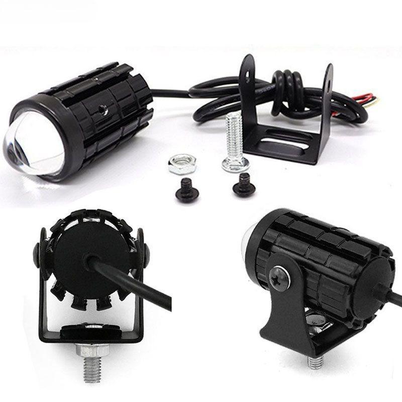 2Pcs 12W Motorcycle Spotlights  Waterproof Driving Lamp Dual Colour Fog Spot Light for Motorcycle Truck ATV