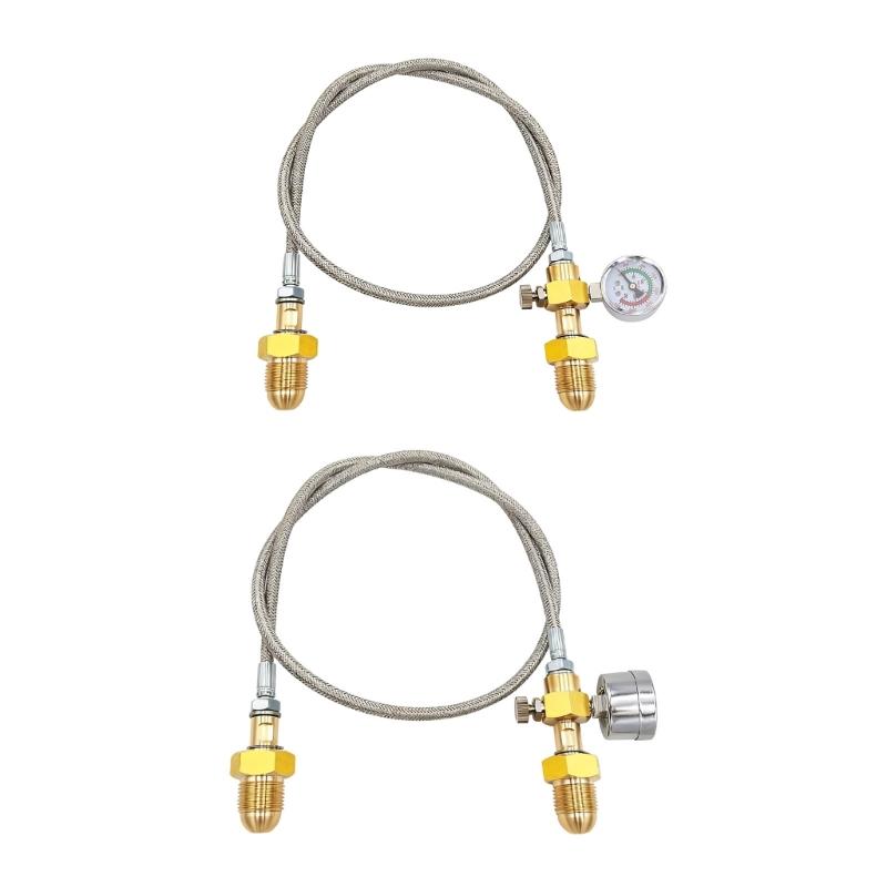 Furtun cu împletitură de oțel pentru gaz argon cu racord de 5/8 Conexiune ușoară Rezistență la presiune înaltă Furtun adaptor pentru transfer stație de umplere