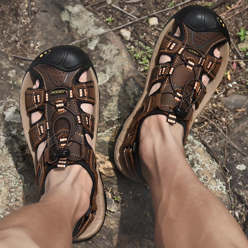 Summer casual bag head leather trend beach breathable sandals