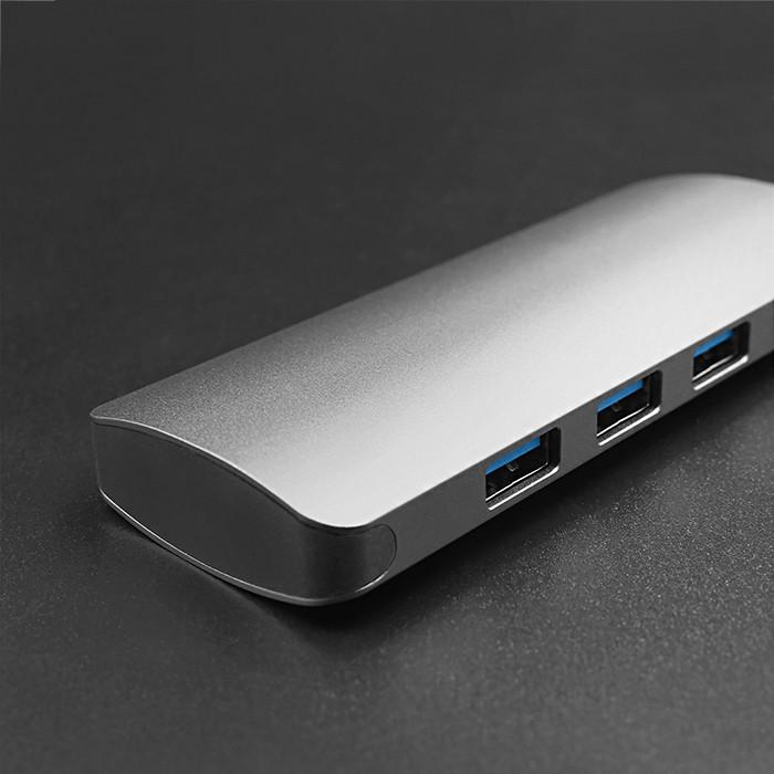 Adattatore Hub Qoltec USB-C 3.1 5 in 1 | 4x USB 3.0 | DC