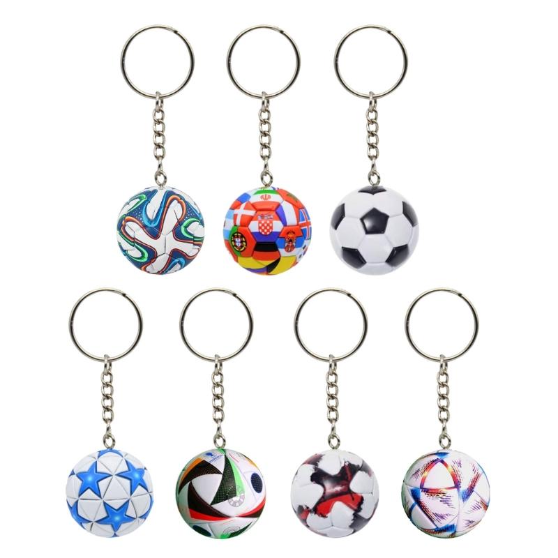 Fashionable Soccer Keychain Charm Sturdy Pendant Practical Decoration Perfect Gifts for Football Players and Fans