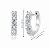 Temperament Crystal Studded Earrings Minimalist Plain Round Earrings Small Hoop Earrings  Wedding