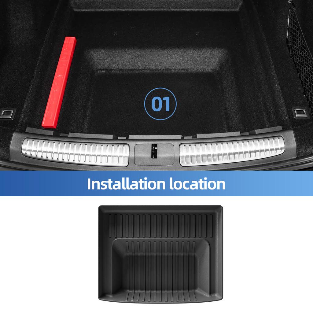LUCKEASY Left Drive for Xpeng G9 2022‑2026 TPE 3D Car Floor Mats Trunk Pad Backrest Liner All Weather Accessories Black
