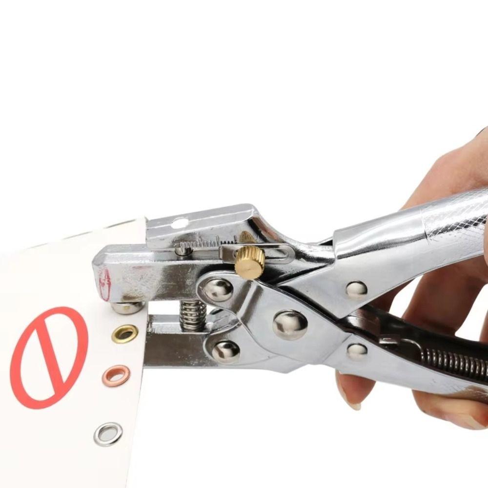 Hollow Design Eyelet Hole Punch Portable Handheld Metal Buttonholes Tool  Belt Making