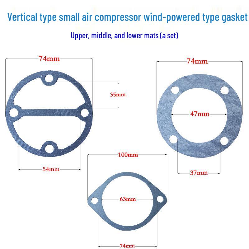 Ribao Air Compressor Piston Accessories: Paper Gasket, Cylinder Head, Liner, Asbestos Sealing Gasket