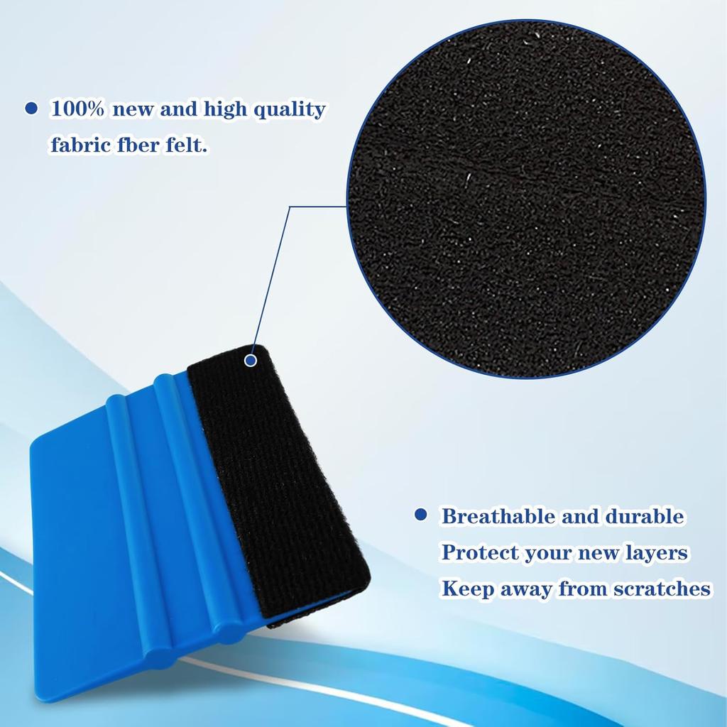 Felt Vinyl Squeegee Tool Plastic Vinyl Spatula Car Film Covering Tools for Car Wrap Decal DIY Crafting Window Tint Vinyl Scraper