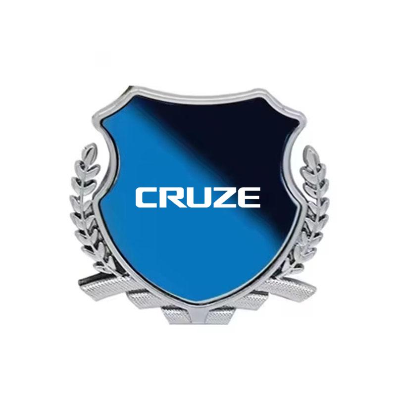 Custom Zinc Alloy Car Fender Emblem Metal Side Window Badge For Chevrolet Cruze Logo Exterior Modification Decor Accessories