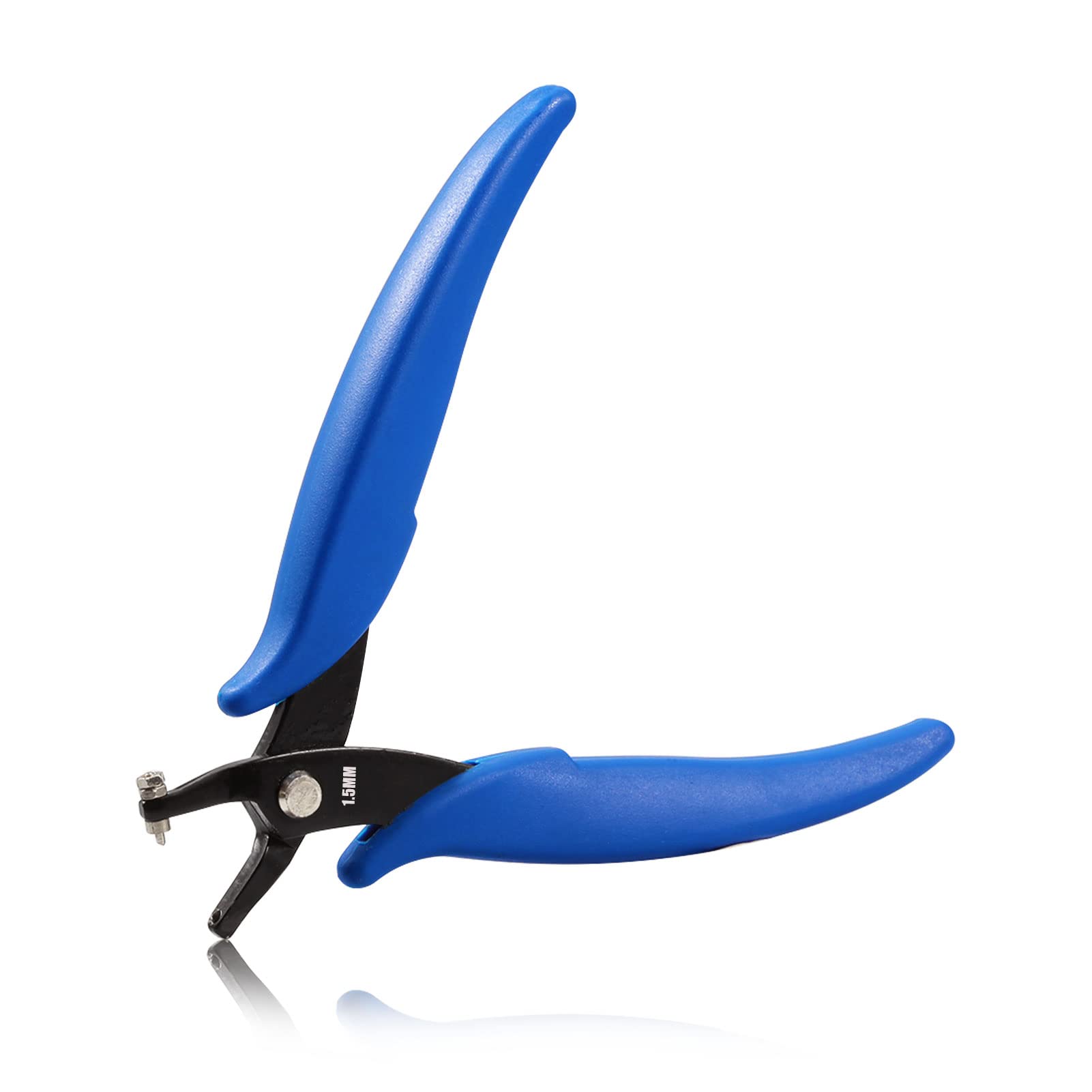 

SPEEDWOX Metal Hole Punch Pliers for Jewelry Round Short Jaw Thick Sheet Precision Fine Hobbies 5.5-inch Making, 1.5mm Diameter, Hole, Punching, 0.5mm