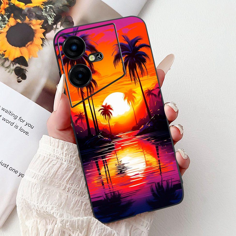 6,82'' Für Techno Pova Neo3 LH6n Rückabdeckung Für Tecno Pova Neo 3 Hülle Silikon Luxus Mode Niedliche Cartoon Katze Stoßfest Funda