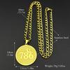 Muslim Arabic 786 Allah God Name Quran Stainless Steel Necklaces Wommen Men Islamic Talisman Star Crescent Moon Pendant Jewelry