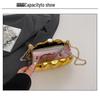 Trendy Mini Crossbody Bag with Shiny Pearl Chain - Embossed Texture, Light Luxury Fashion for Women