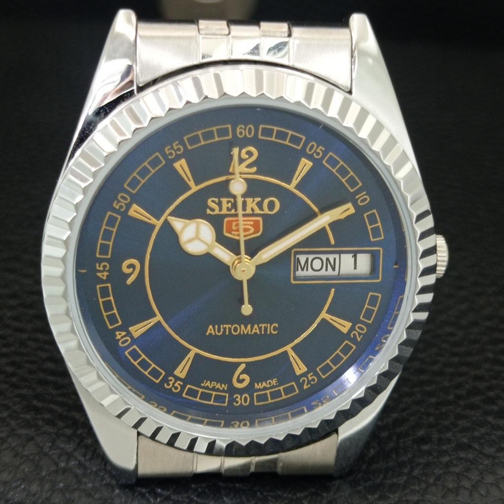 REFURBISHED SEIKO 5 AUTOMATIC 6309A VINTAGE JAPAN MENS BLUE DIAL WATCH A443290-1