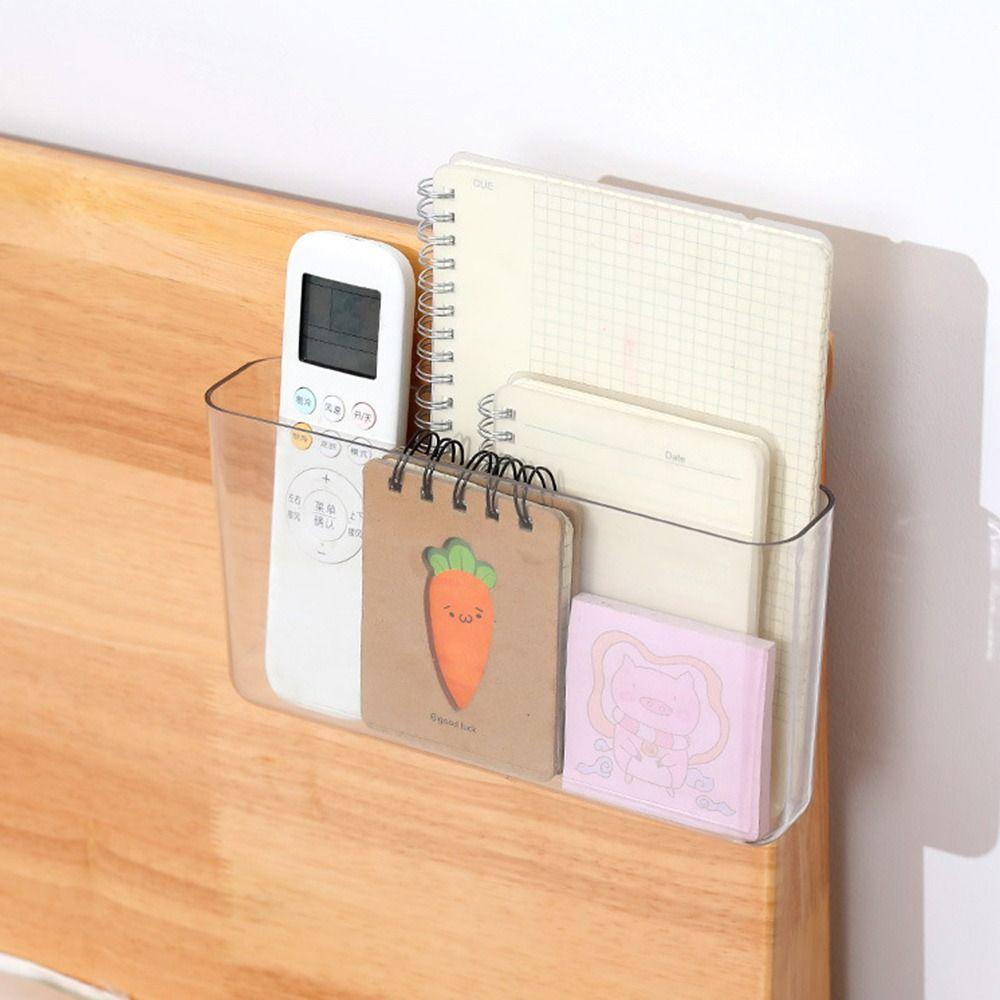 No Punch Storage Box Transparent Makeup Tools Storage Box New Remote Control Holder