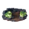 Frogs Gutter Guardian Rain Downspout Extension Frog Statue Decorative Splash Block Frog Figurine Rain Diverter for Garden Outdoor Decor