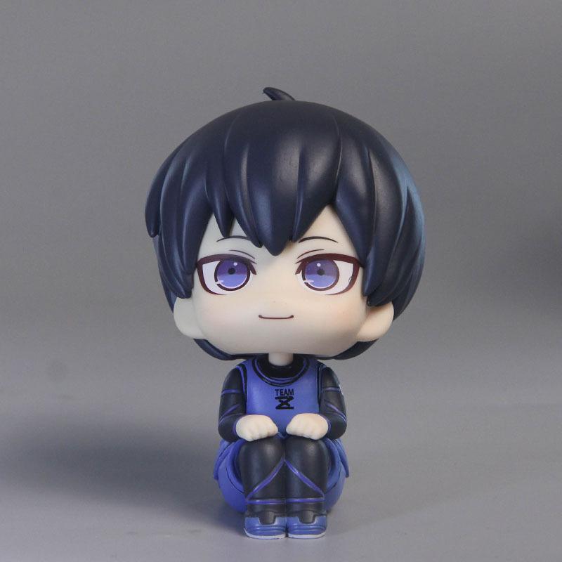 10cm Q Version Blue Lock Anime Figure Sagi Yoichi Chigiri Hyoma Nagi Seishiro Figures Collection Model Figurine Doll Toy Gift