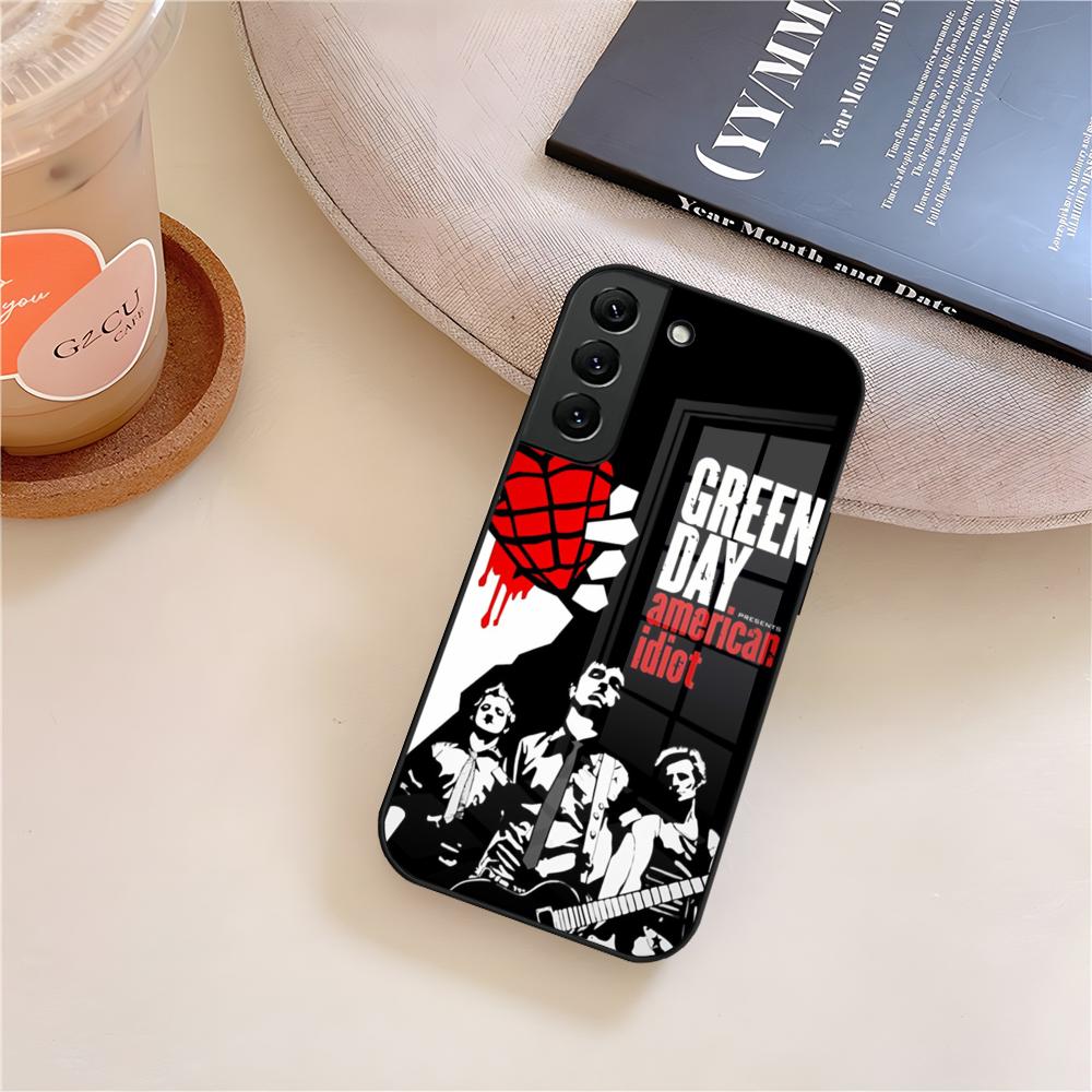 Band Green Day Handyhülle Glas Für Samsung Galaxy S26 S25 S21 S22 S24 S23 S20 Ultra Fe Plus A16 A24 A55 A53 Hülle