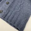 Settefili Cashmere Navy Shawl Collar Cable Knit Tops XS NavyUsed