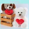 Orsetto di Peluche Bianco e Marrone a Forma di Cuore Perfetto per Compleanni e Occasioni Speciali