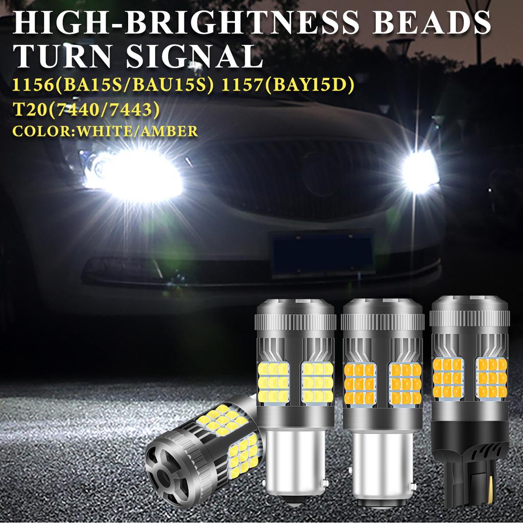 2pcs 1156 P21W 1157 Turn Signal Light 7440 T20 BAU15S DRL 7443 CANBUS LED Bulb with Fan Super Bright Car Reverse Brake Lights