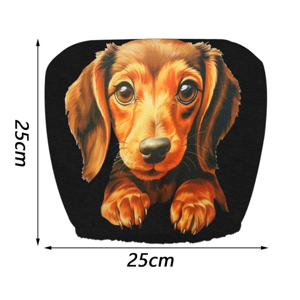 Fashion Dachshund Car Seat Cover Personality Dust-proof Balaclava Universal Car Seat Headrest Halloween Headgear