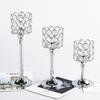 Crystal Candle Holder European Style Candlestick High-end Iron Metal Decoration Handicrafts Hotel Wedding Home Decor Decoration