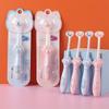 3-Sided Soft Bristle Pet Toothbrush, Cat Paw Shaped Dental Cleaning Brush for Dogs Cats