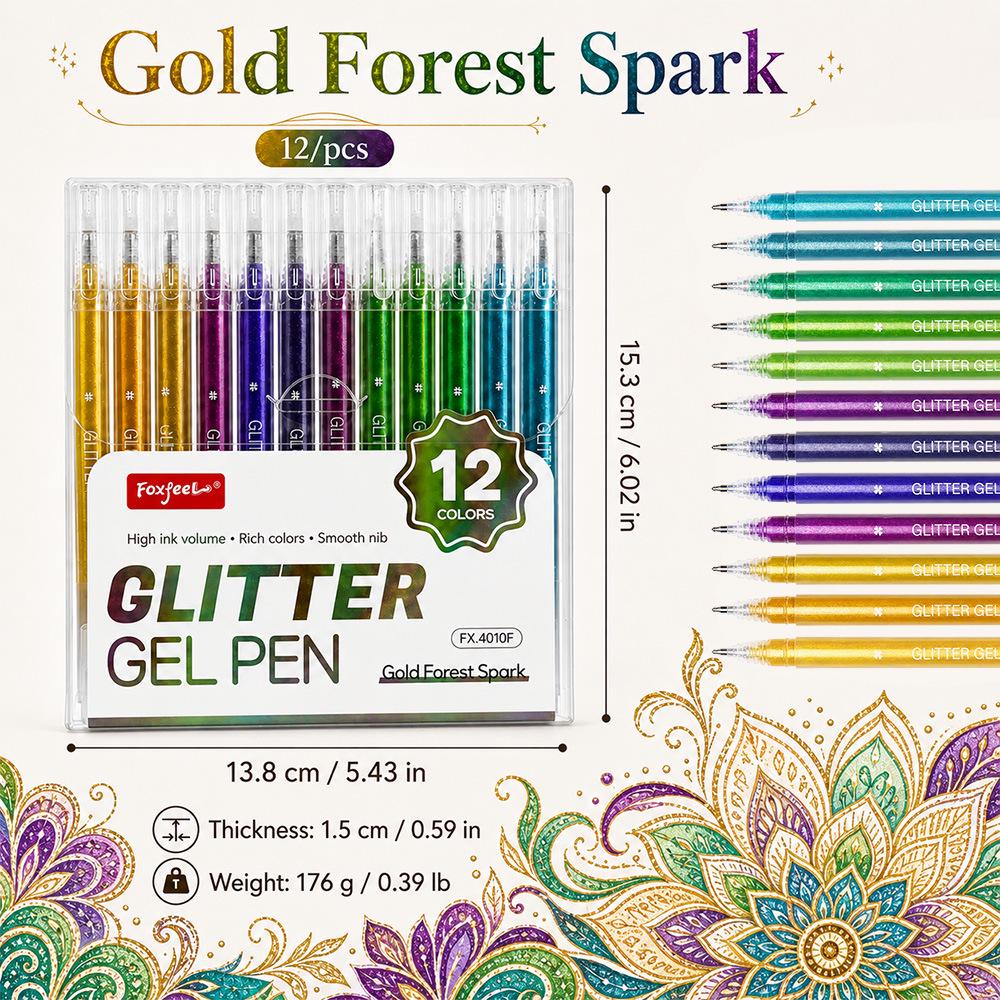 36-Color Metallic Acrylic Marker Set: Neutral Pens for DIY Art & Student Projects