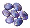 Purple Copper Turquoise Gemstones - Oval Flat Back Cabochons for Jewelry Making