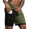 Men's Athletic Double-Layer Running Shorts - Trendy, Casual, Outdoor Fitness Wear