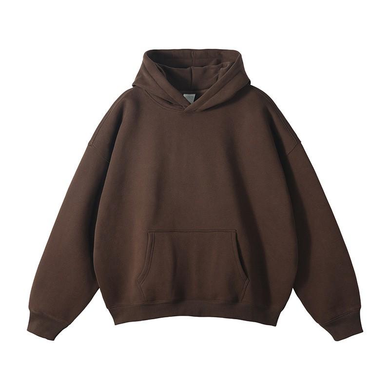 Heren Oversized Hoodie met Verlaagde Schouders Zwaar 220g Katoenmix Streetwear Sweatshirt Losse Pasvorm