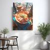 Neon Style Ramen Japanese Food Noodles Eggs Art Poster Canvas Painting Wall Prints Picture for Living Room Home Decor