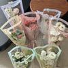 50Pcs Single Bouquet Flower Wrapping Paper Transparent Cellophane Gift Packaging Bag Wedding Birthday Party Florist Packing Bags