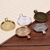 10Pcs Alloy Pendant Blank Setting Tray Glass Cabochons Diy Craft Jewelry Making