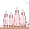 Dropper Bottles Refillable 5-100Ml Rose Gold Lid Cosmetic Container Glass Aromatherapy Liquid For Essential Massage Oil Pipette