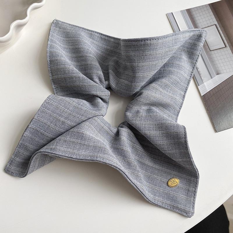 Korean Fashion Large Intestine Hair Ring - High-Texture Cloth Hair Accessory for Low Ponytail with Square Scarf Design