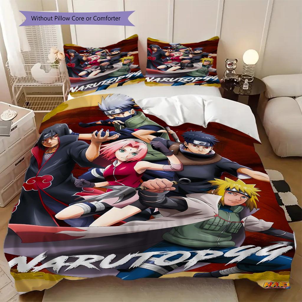 Anime-Naruto Soft and Comfortable Duvet Cover, Children's Bedding Set Gift, Extra Large Size, Various Sizes Available LXR46