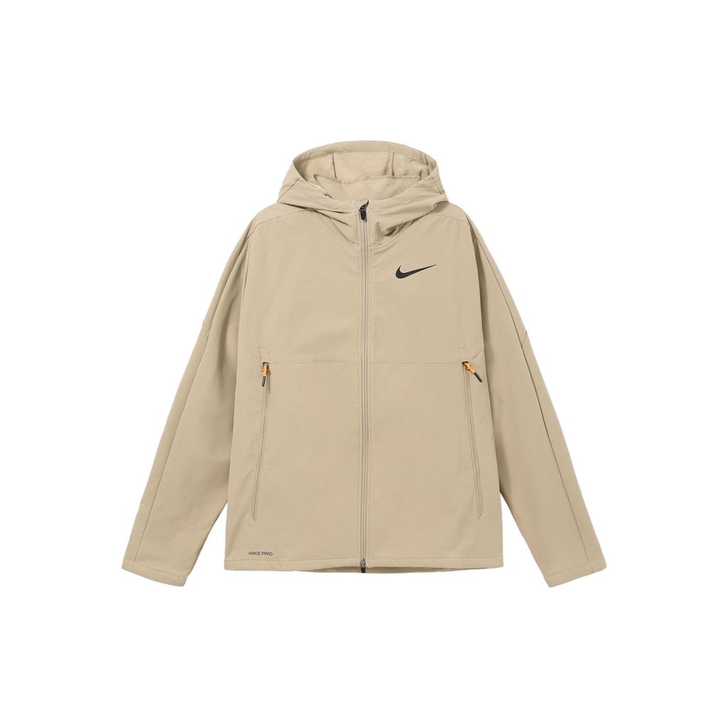 Nike Logo Woven Casual Training Hooded Jacket Men Jackets Khaki CU7347-247