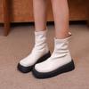 Women's Ankle Boots New 2026 Retro British Platform Short Boots Autumn High-quality Fashion Retro PU Leather Botas Para Mujer