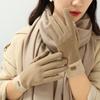 Gloves Women's Winter Velvet Warm Cute Cold Touch Screen Riding Driving New Velvet Gloves