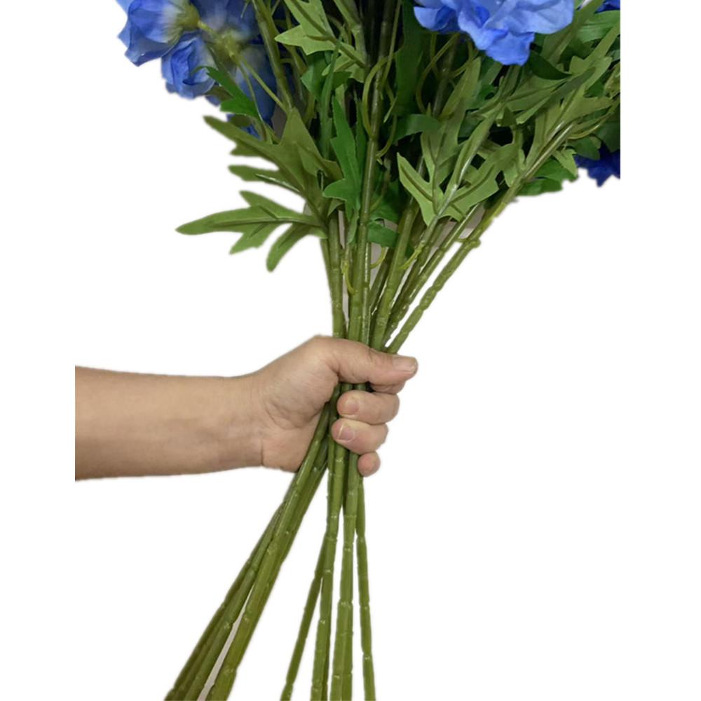 Delphinium Artificial Flower Branch Blue Color Larkspur Poisonweed Blossom Plant for Wedding Party Floral Decoration