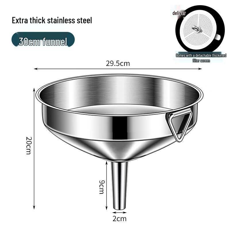 RuHan Extra Thick Stainless Steel Food Funnel Set