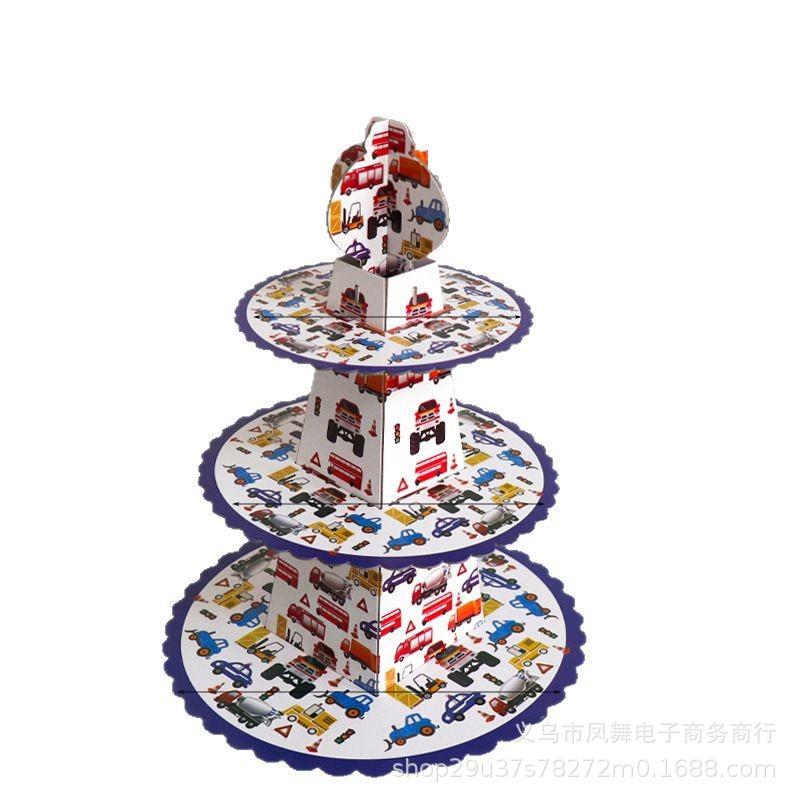 Spot Construction Vehicle Theme Party Decoration Supplies Excavator Disposable Paper Cup Paper Plate Children'S Birthday Supplies Factory