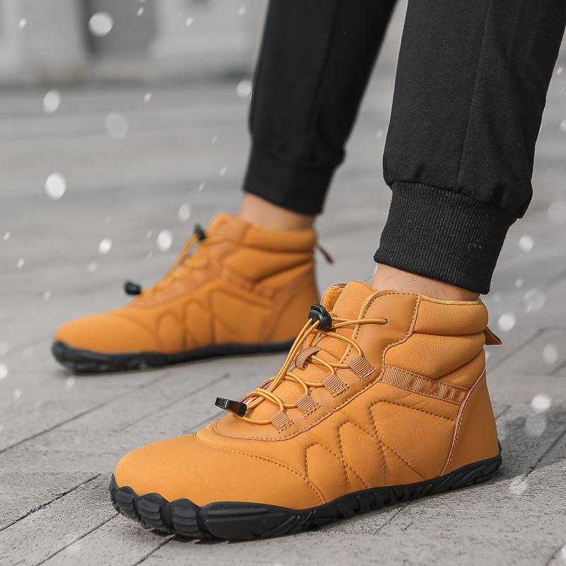 Herbst- und Winter-Freizeit-Samt-Outdoor-Warm-Baumwollschuhe Übergröße High-Top Kälteschutzstiefel Schnee-Baumwollstiefel