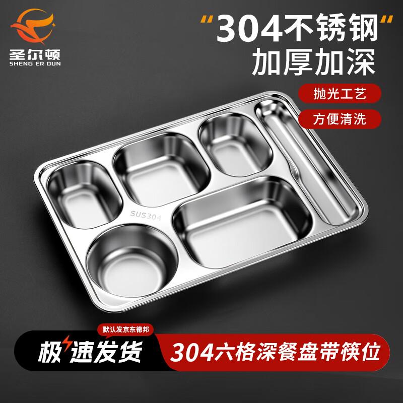 Sheng Er Dun 304 Stainless Steel Compartmented Meal Trays