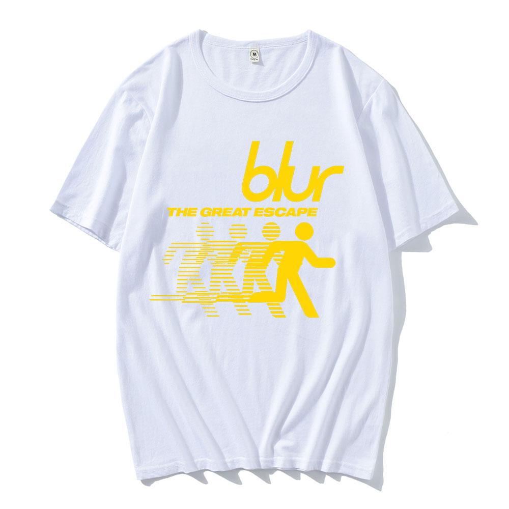 Blur Dan Abnormal Tričko Bavlna Krátký Rukáv Pánské Dámské Trička Unisex Streetwear Vtipné Kreslené Hamburgery a Hranolky Tričko