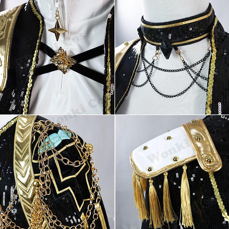 Demon Hunters Rumi Zoey Mira Cosplay Costume Wig Black Stage Performace Suits Kpop Idol Role Play Halloween Carnival Outfits