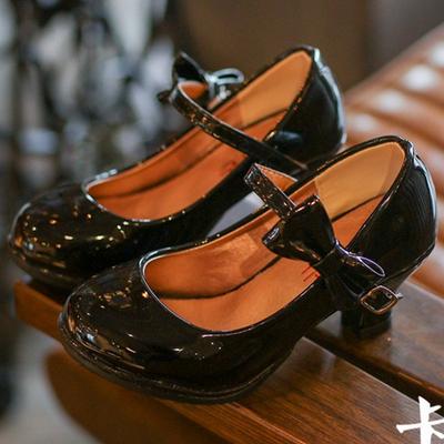 Mädchen Lederschuhe Bowtie Sandalen Kinderschuhe High Heels Prinzessin Süße Sandalen für Mädchen